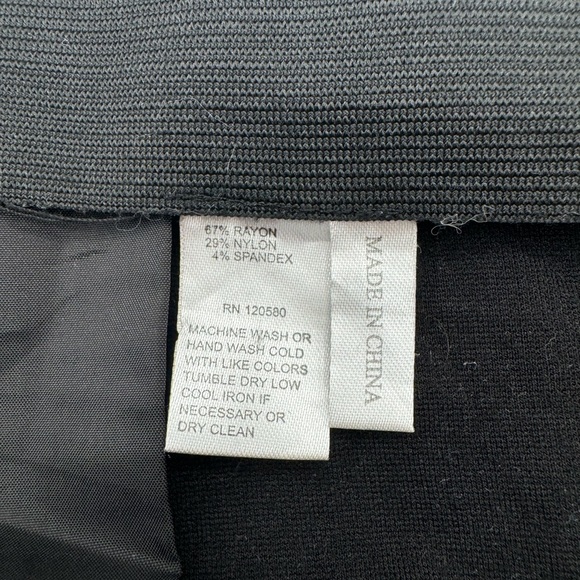 Amanda & Chelsea Black &‎ Gray Stretch Patterned  Straight Leg Trousers Sz 16W - Picture 9 of 10